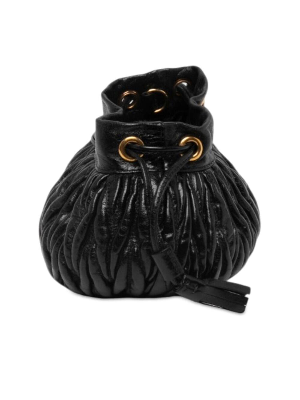 Miu Mini Matelasse Nappa Bucket #375388M64B